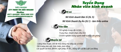 Thông báo tuyển dụng nhân sự T8.2024