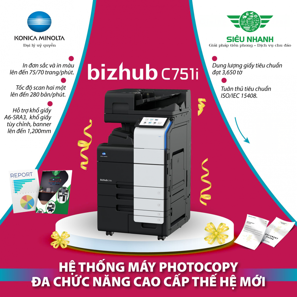 Khám phá máy photocopy màu Konica Minolta Bizhub C751i (2024) - Siêu phẩm công nghệ mới nhất