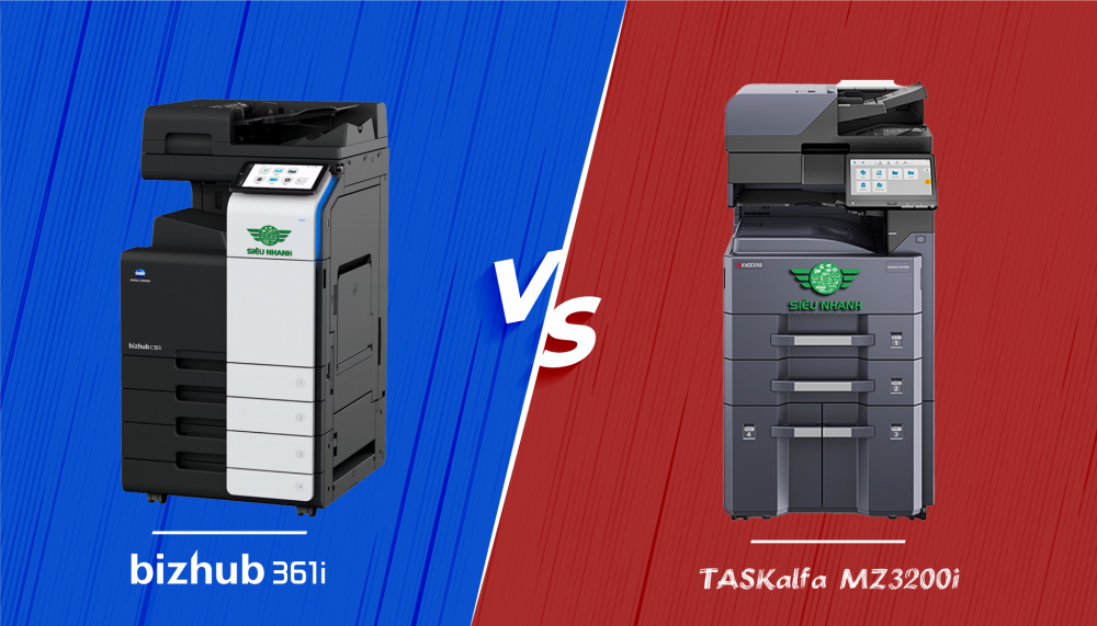 Konica Minolta Bizhub 361i vs Kyocera Taskalfa MZ3200i Đâu là chiến binh văn phòng dành cho bạn?