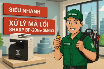 Tổng hợp mã lỗi Sharp BP-20M22, 20M24, 20M28...thường gặp và cách khắc phục chi tiết (Có bảng tra cứu)