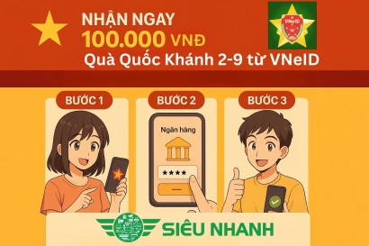 Nhận ngay 100.000 đồng quà Quốc khánh 29 qua VNeID