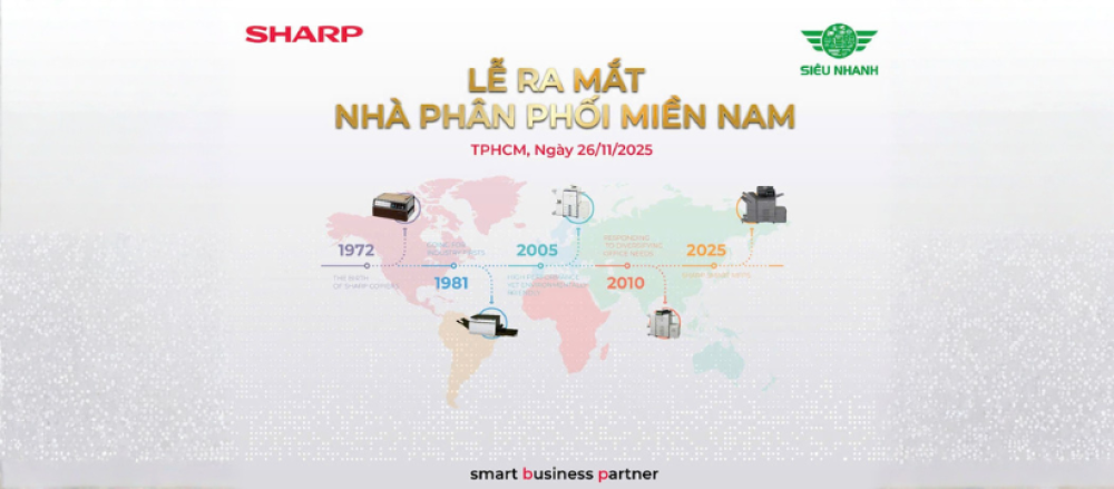SỰ KIỆN LỄ RA MẮT NHÀ PHÂN PHỐI SHARP MIỀN NAM DẤU ẤN HỢP TÁC CHIẾN LƯỢC CÙNG CÔNG TY SIÊU NHANH