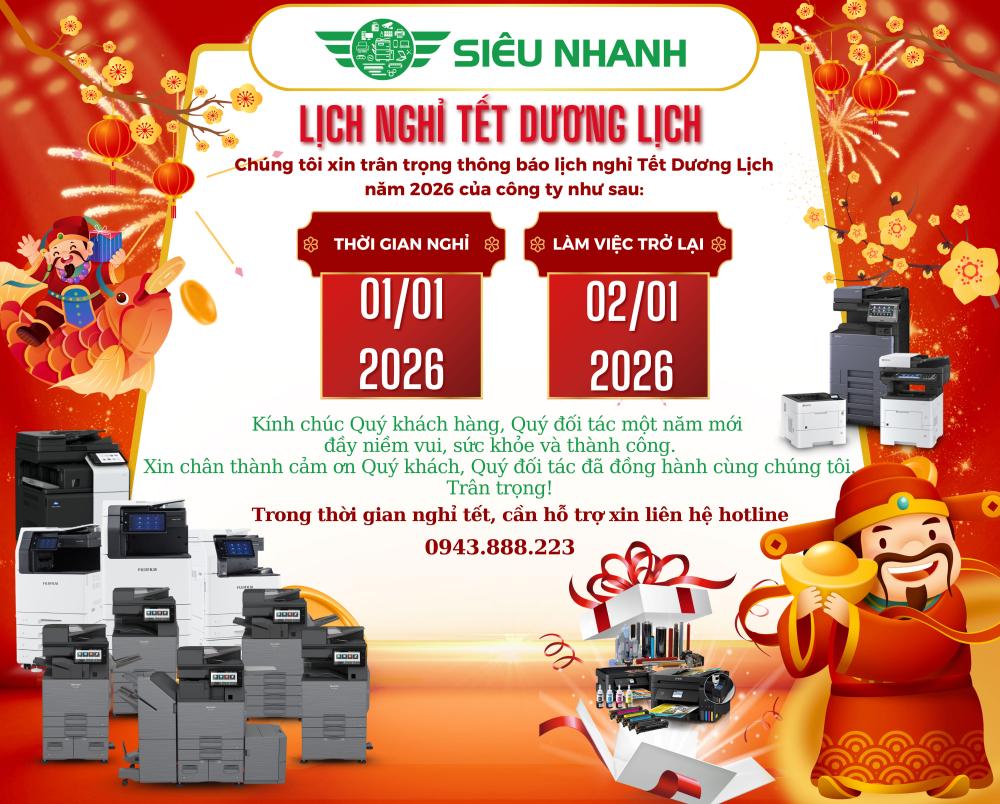 THÔNG BÁO LỊCH NGHỈ TẾT DƯƠNG LỊCH 2026 – SIÊU NHANH