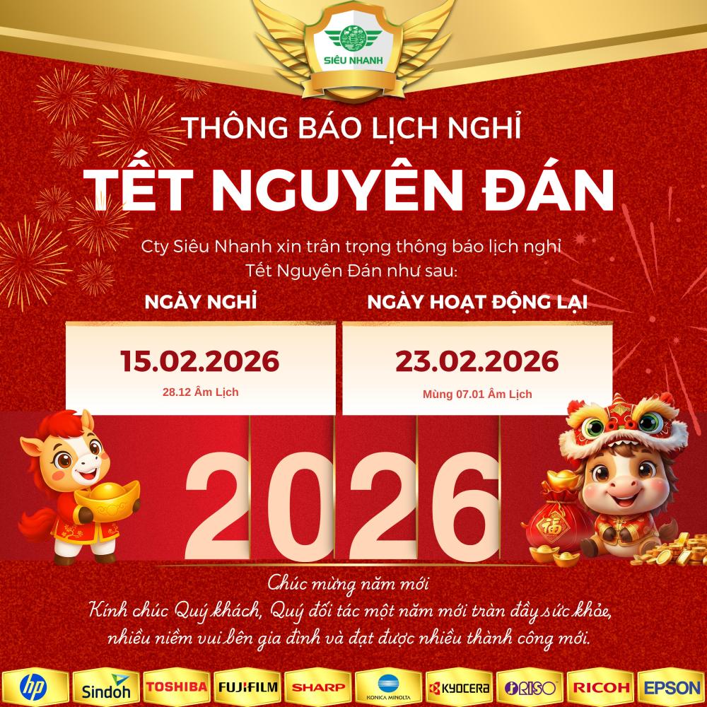 THÔNG BÁO LỊCH NGHỈ TẾT NGUYÊN ĐÁN BÍNH NGỌ 2026