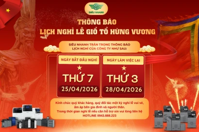 Thông báo Lịch nghỉ lễ Giỗ Tổ Hùng Vương 2026 - Công ty Siêu Nhanh