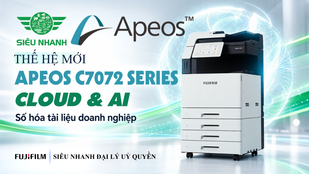 Fujifilm Apeos C7072 Series Máy photocopy A3 màu bước vào thời đại Cloud và AI