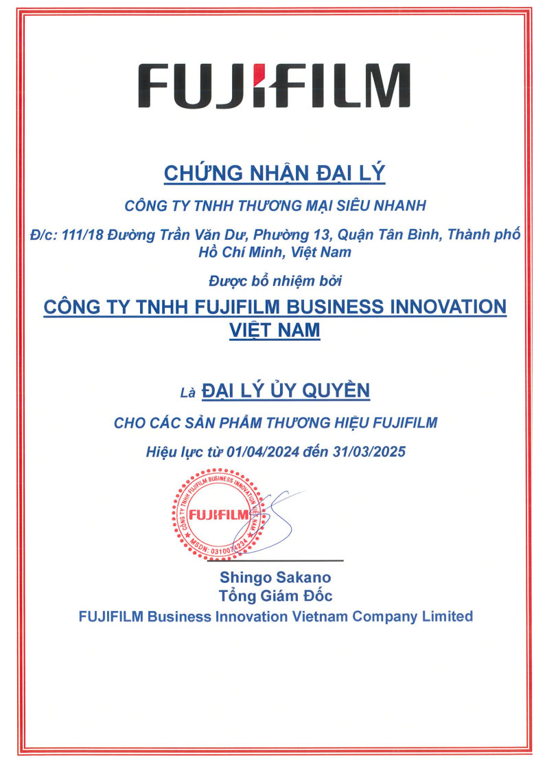 Công Ty Siêu Nhanh – Đại lý ủy quyền chính thức của Fujifilm Việt Nam kỷ niệm 3 năm (2023–2026)