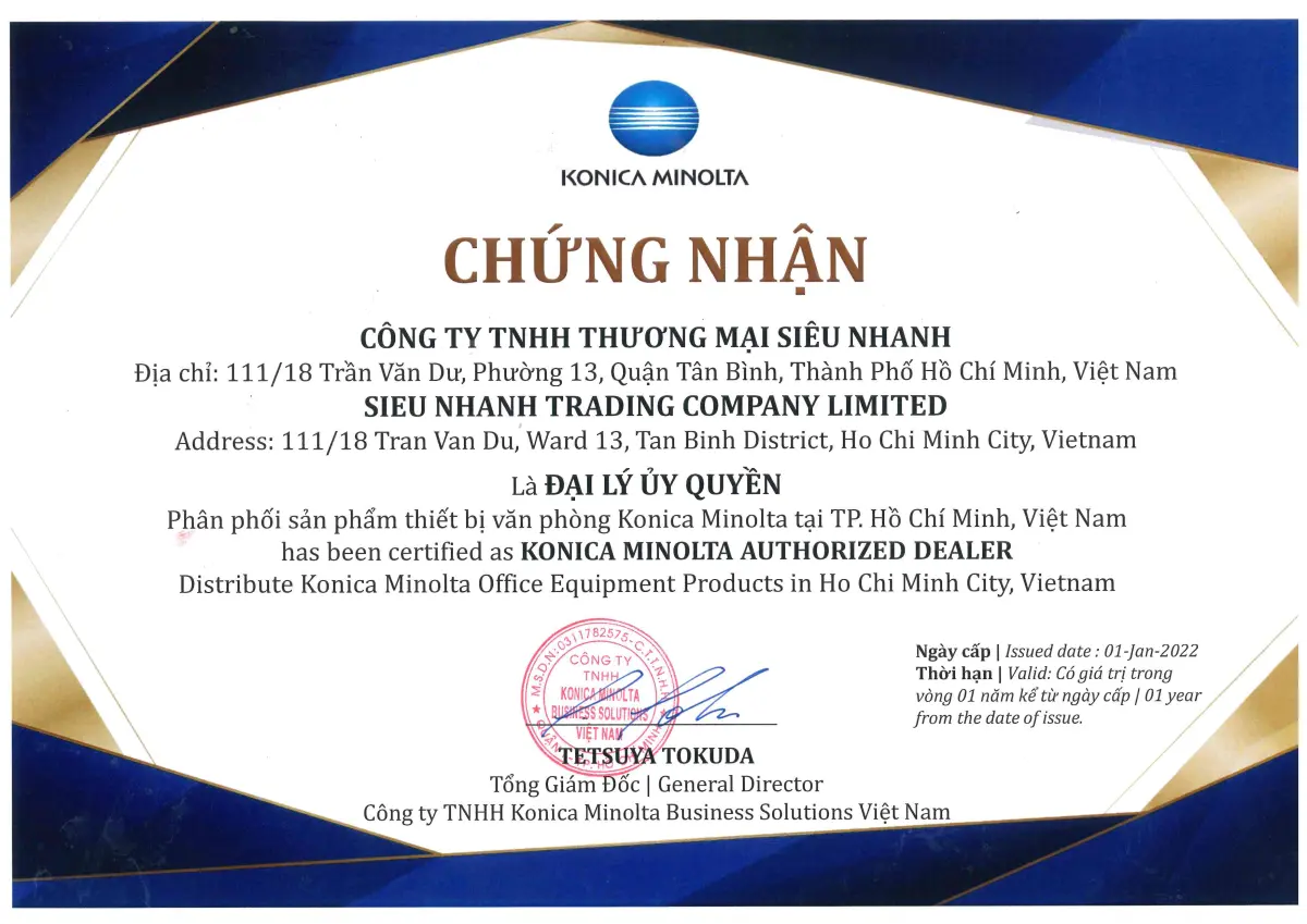 Siêu Nhanh – đại lý uỷ quyền Konica Minolta tại Việt Nam