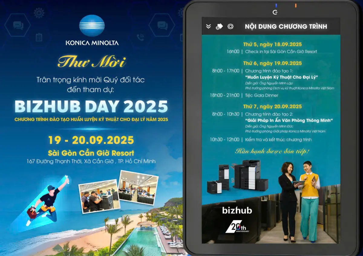 BIZHUB DAY 2025 – SỰ KIỆN ĐÀO TẠO KỸ THUẬT DÀNH CHO ĐẠI LÝ KONICA MINOLTA
