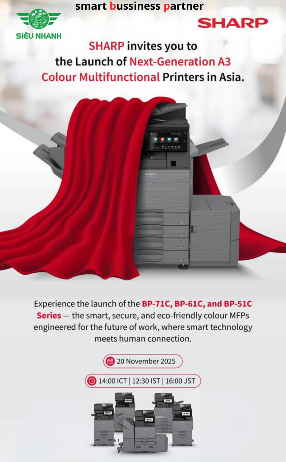 Sự Kiện Ra Mắt Dòng Máy In Đa Năng SHARP Thế Hệ Mới Tại Châu Á