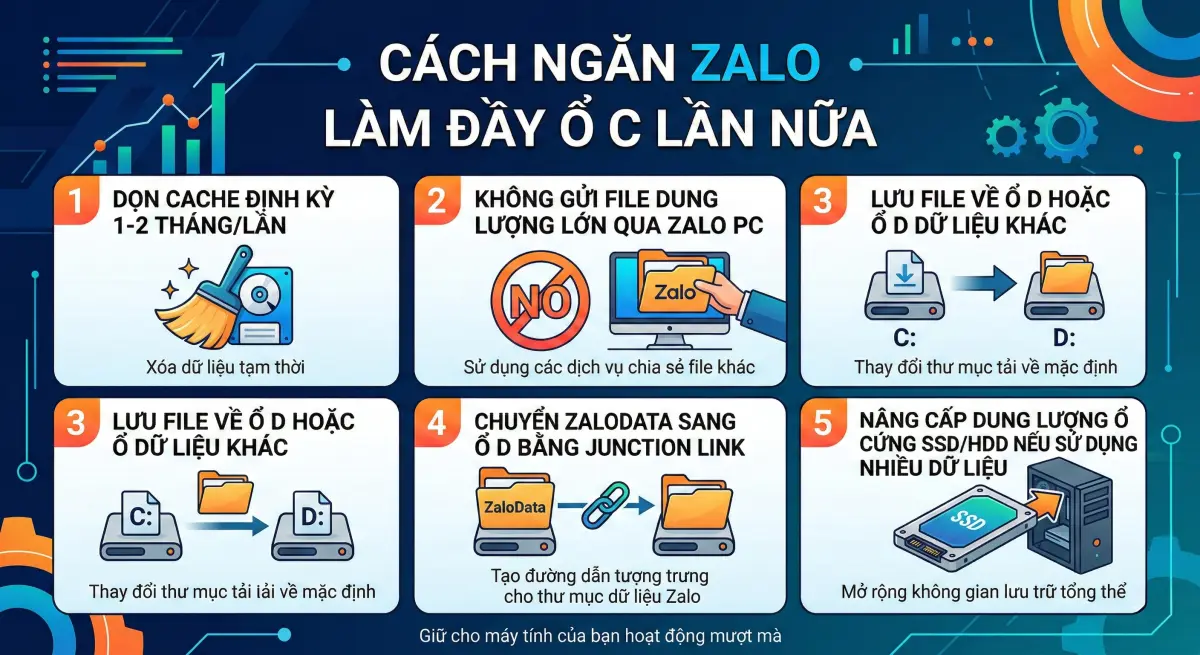 Hướng Dẫn Xoá File Zalo PC Khi Ổ C Bị Đầy Phiên bản Zalo PC mới (2026)