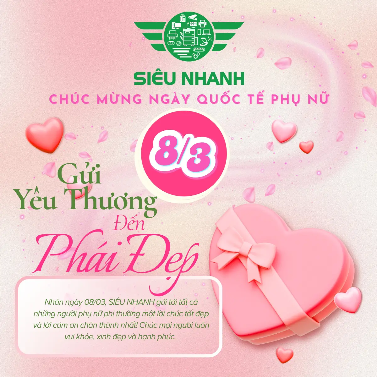 SIÊU NHANH CHÚC MỪNG NGÀY QUỐC TẾ PHỤ NỮ 83 – GỬI YÊU THƯƠNG ĐẾN PHÁI ĐẸP