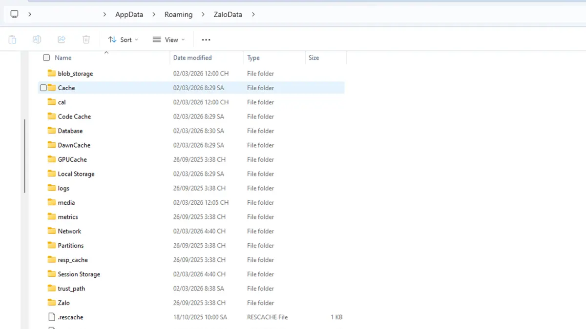 Hướng Dẫn Xoá File Zalo PC Khi Ổ C Bị Đầy Phiên bản Zalo PC mới (2026)