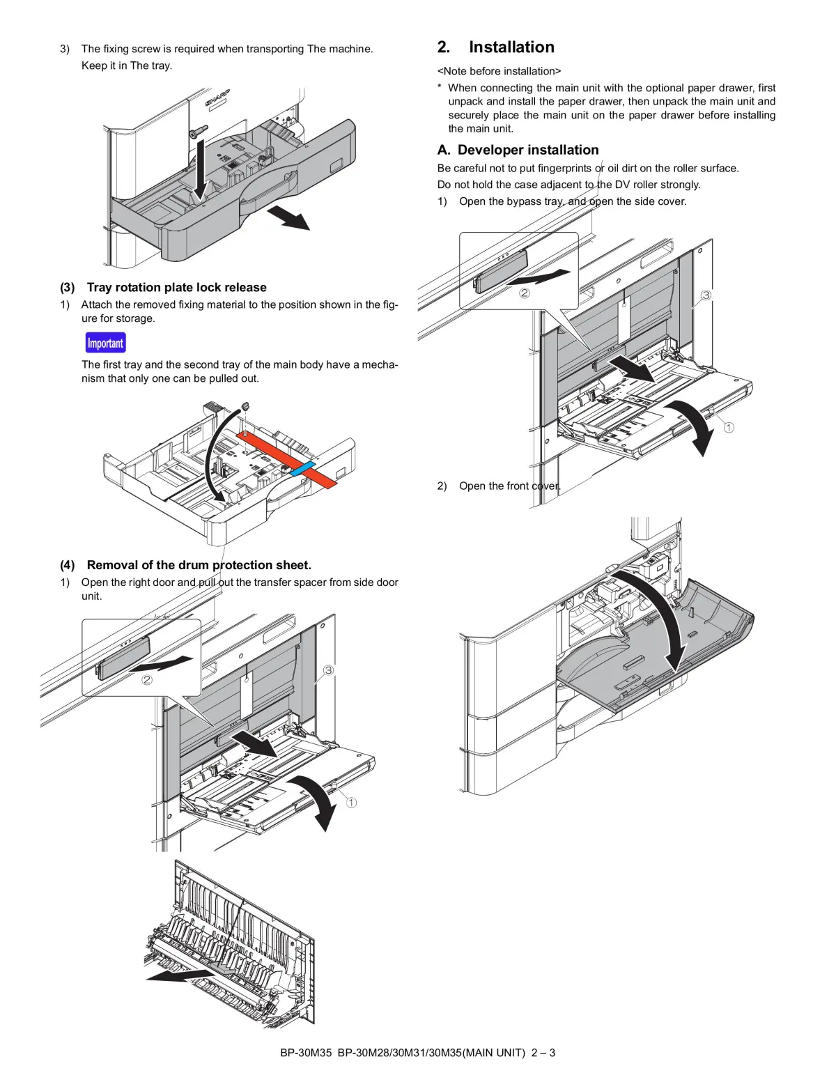 Hướng Dẫn Chi Tiết Cách Lắp Đặt Máy Photocopy Sharp BP-30M Series (BP-30M2830M3130M35)