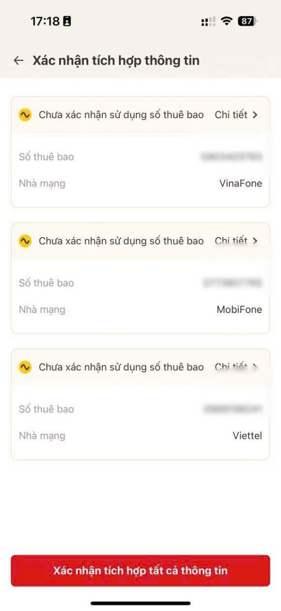 Cách tự xác thực thuê bao chính chủ qua VNeID từ 1542026