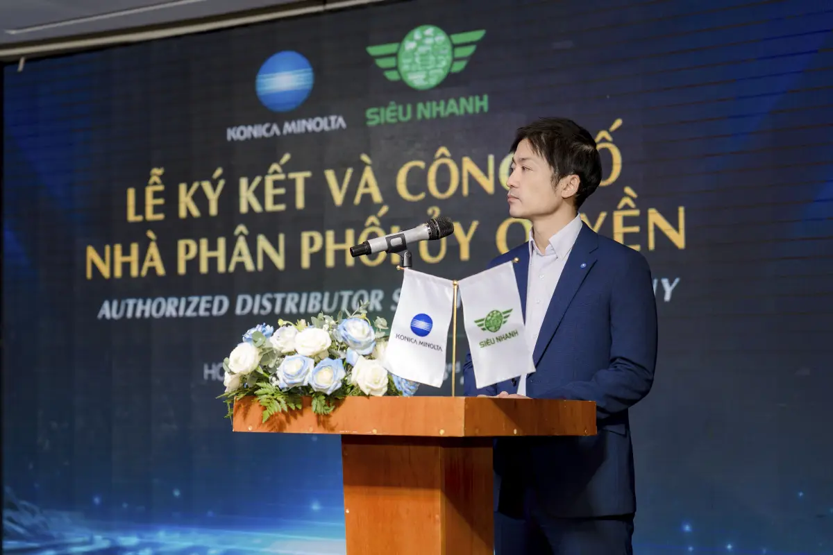 THƯ CẢM ƠN SỰ KIỆN RA MẮT NHÀ PHÂN PHỐI KONICA MINOLTA MIỀN NAM THÀNH CÔNG TỐT ĐẸP