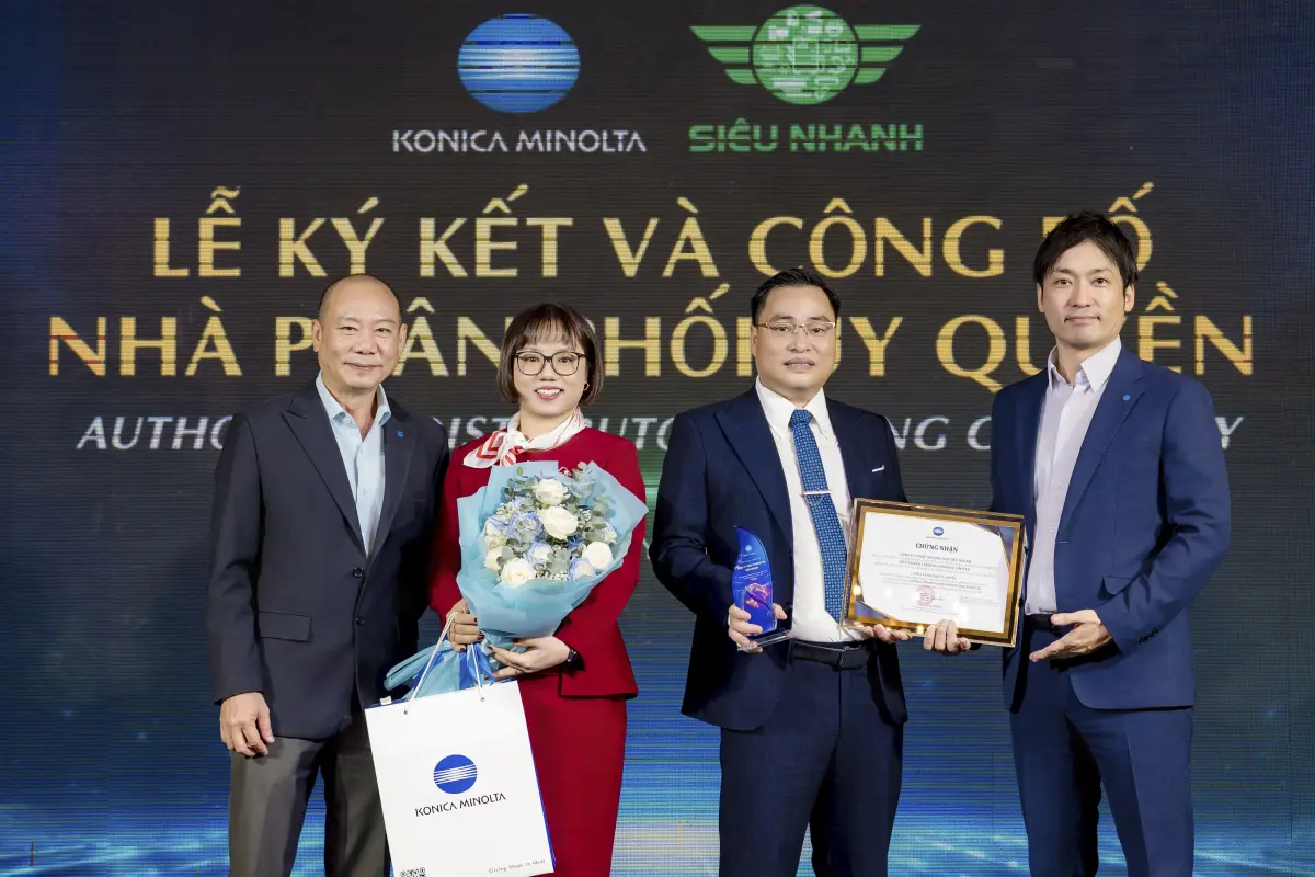 THƯ CẢM ƠN SỰ KIỆN RA MẮT NHÀ PHÂN PHỐI KONICA MINOLTA MIỀN NAM THÀNH CÔNG TỐT ĐẸP