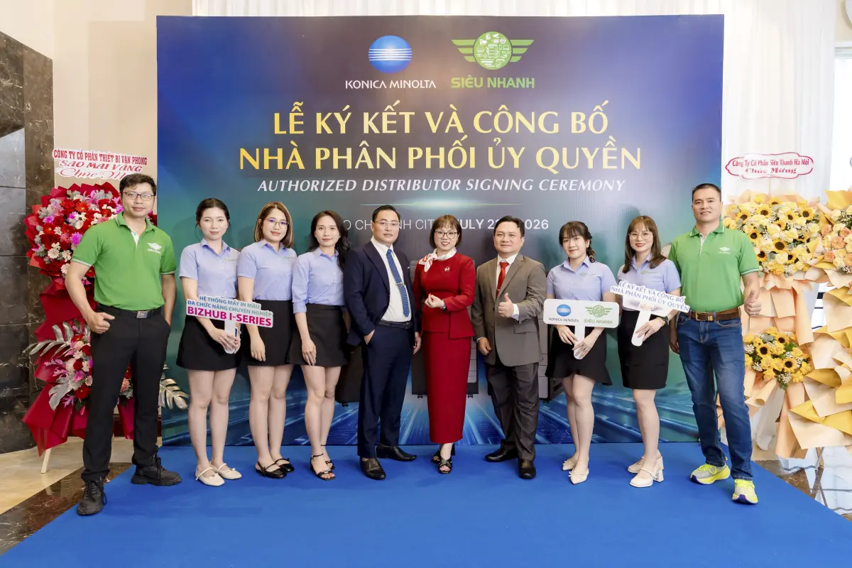 THƯ CẢM ƠN SỰ KIỆN RA MẮT NHÀ PHÂN PHỐI KONICA MINOLTA MIỀN NAM THÀNH CÔNG TỐT ĐẸP