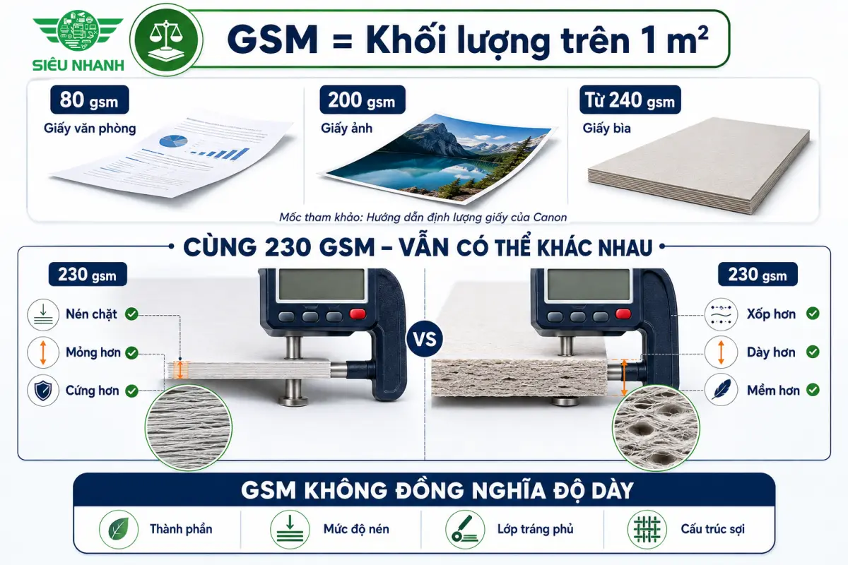 So sánh C200, bột đá, F230, Ivory 300 và giấy mỹ thuật