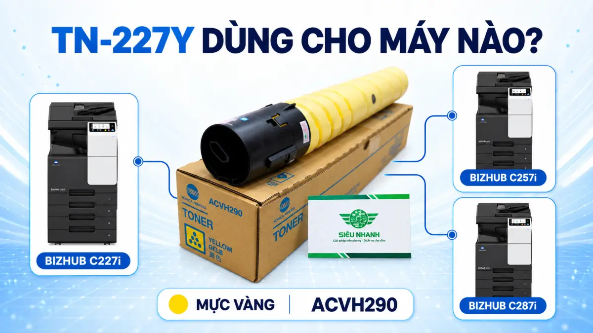 Mực vàng TN-227Y máy photocopy màu Konica Minolta Bizhub C227i