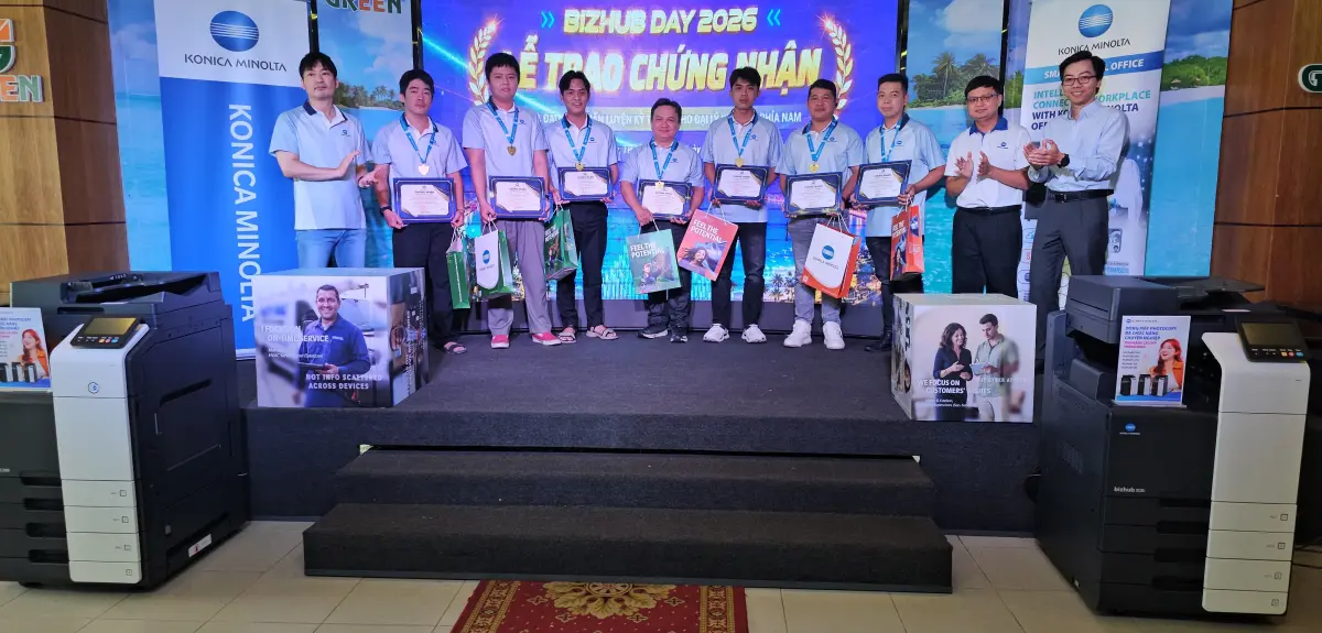Bizhub Day 2026 Đội ngũ Siêu Nhanh hoàn thành xuất sắc khóa huấn luyện kỹ thuật